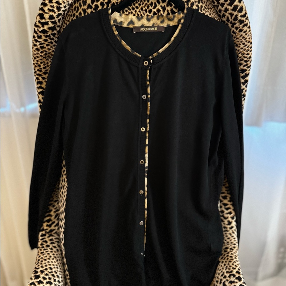 Roberto Cavalli Viscose Button Down Cardigan
